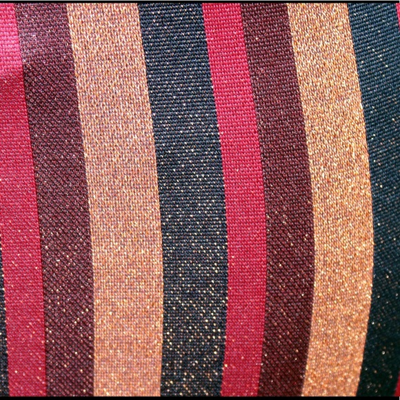 Zara Trafaluc Asymmetric Shimmer Stripe Wrap Skirt - Picture 8 of 8